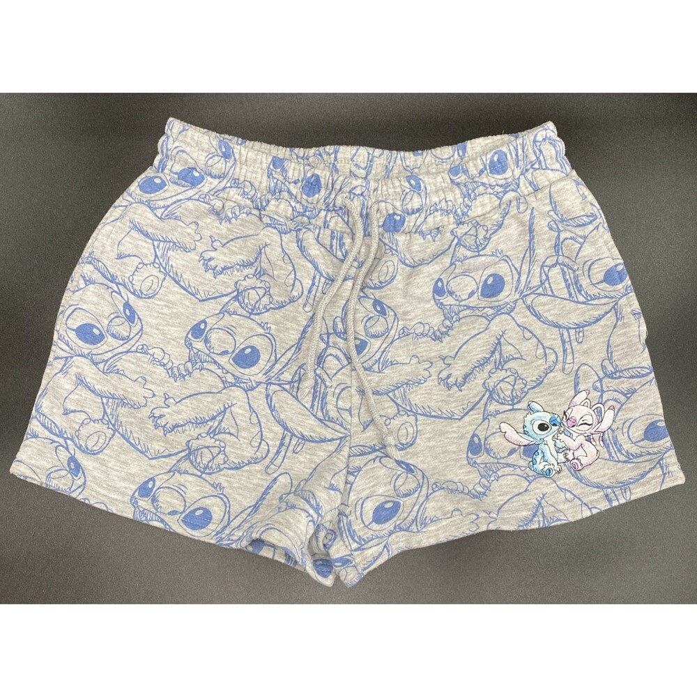 Disney Lilo & Stitch Women's Shorts Size L Drawstring Elastic Waist Angel